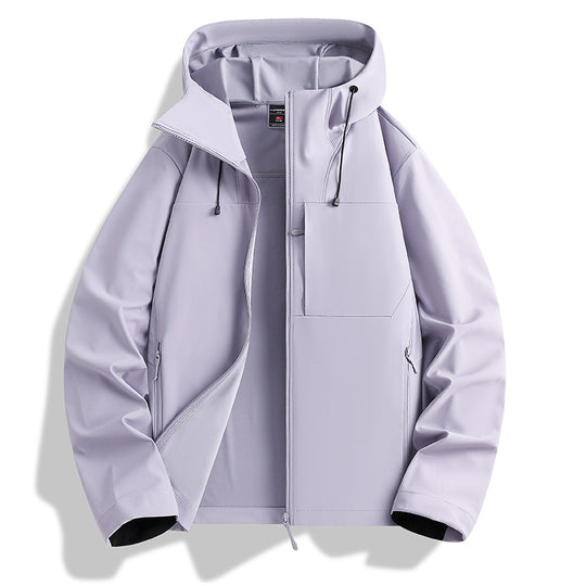 Damen Leichte wasserdichte Kapuzenjacke mit atmungsaktiver Beschichtung, Reißverschlusstaschen und verstellbaren Bündchen Nord Taschen