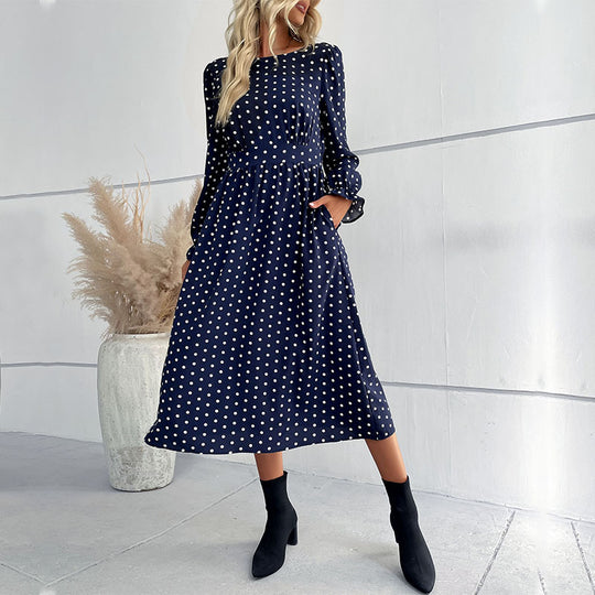 Damen Midi-Kleid im Punkte-Design Nord Taschen