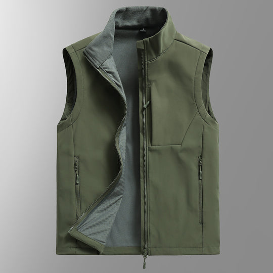 Herren Atmungsaktive Softshell‑Weste mit Thermofleece‑Futter und verdeckten Reißverschlusstaschen Nord Taschen