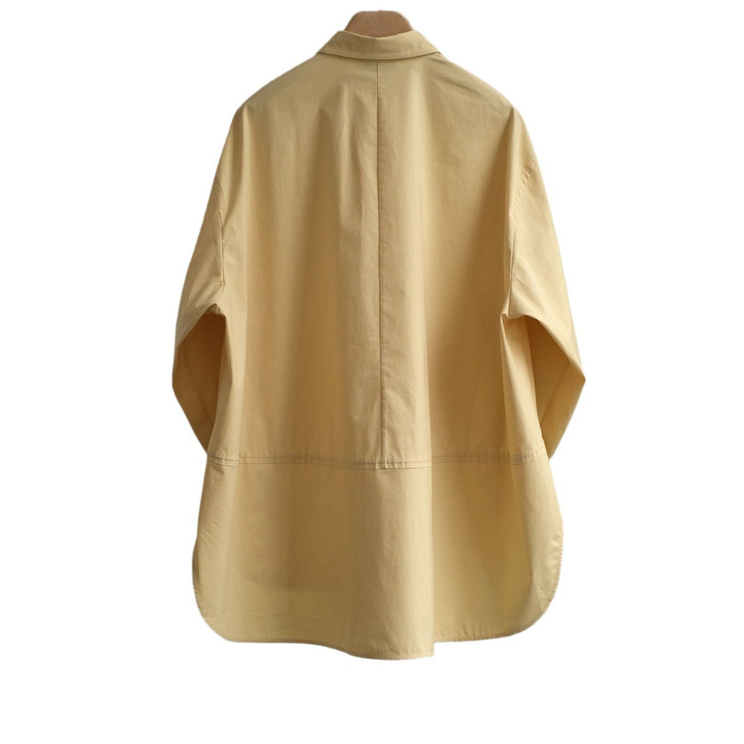 Damen Modische Oversized-Hemdbluse Nord Taschen
