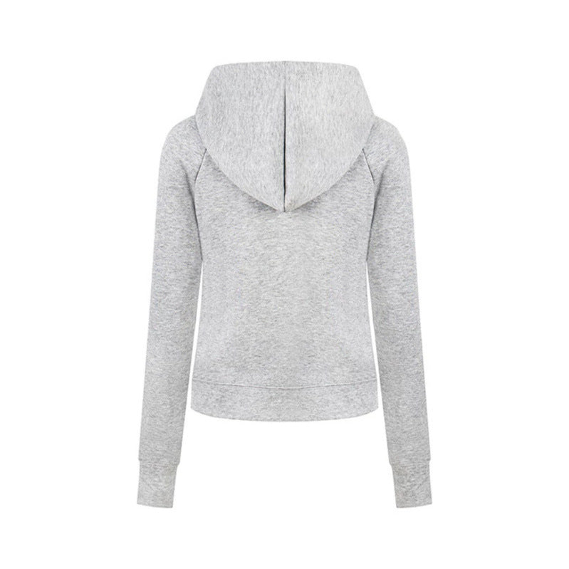 Damen Kapuzen-Sweatjacke mit übergroßem Reißverschluss und legerer Passform Nord Taschen