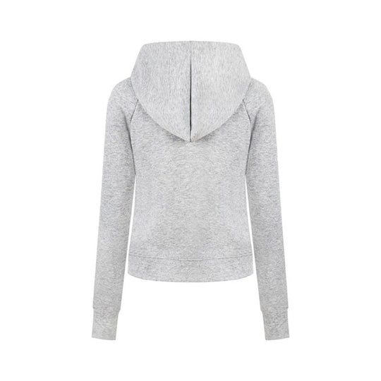 Damen Kapuzen-Sweatjacke mit übergroßem Reißverschluss und legerer Passform Nord Taschen