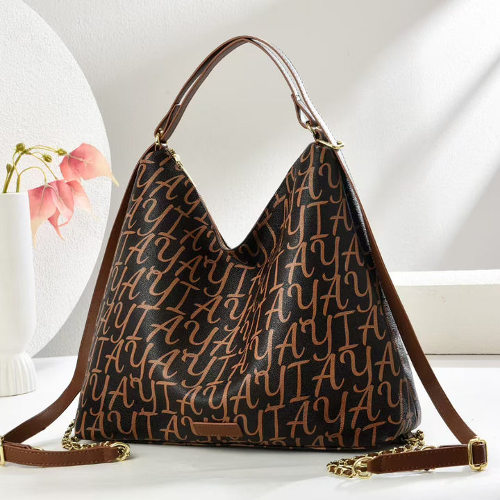Damen elegante Umhängetasche mit strukturiertem geometrischem Design Nord Taschen
