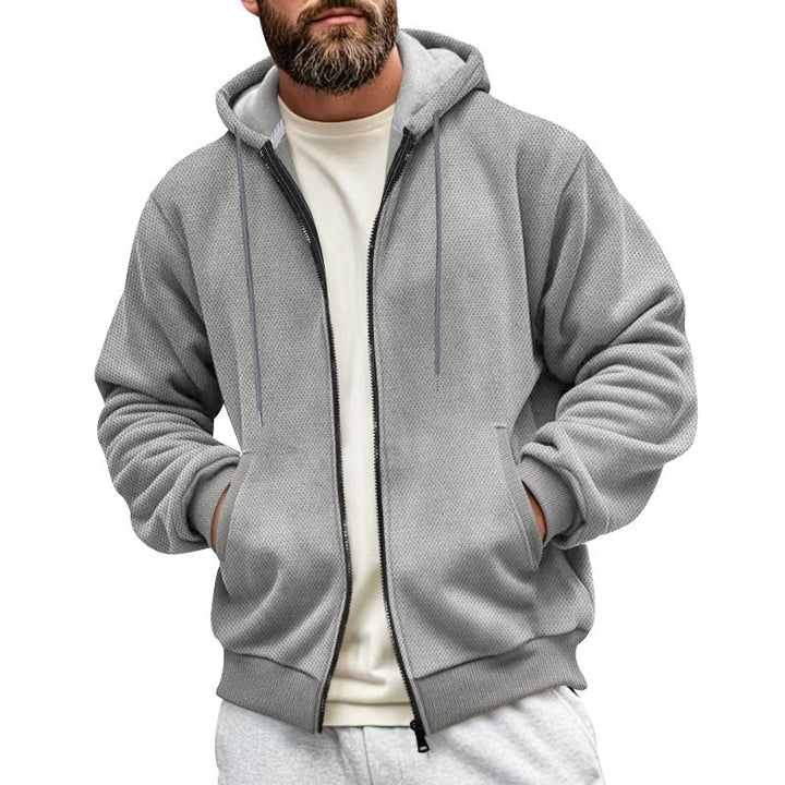 Herren Sportliche Kapuzenjacke mit innovativer Struktur