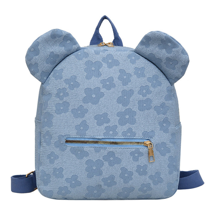 Damen Rucksack mit einzigartigem Blumenmuster und süßen Ohren Nord Taschen
