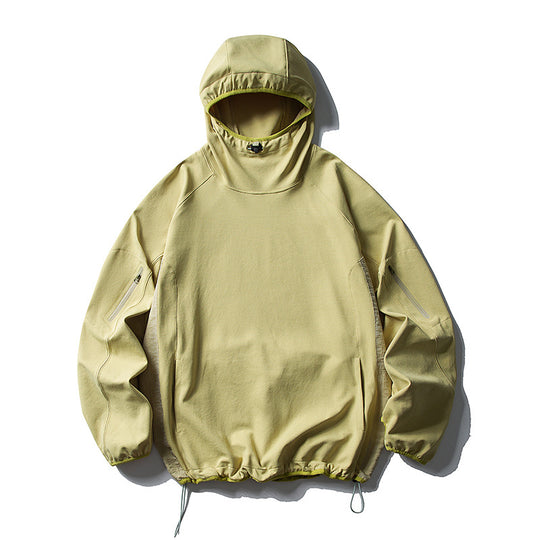 Unisex Leichter technischer Kapuzen-Anorak mit Raglanärmeln, Ärmeltaschen und Kordelzug Nord Taschen
