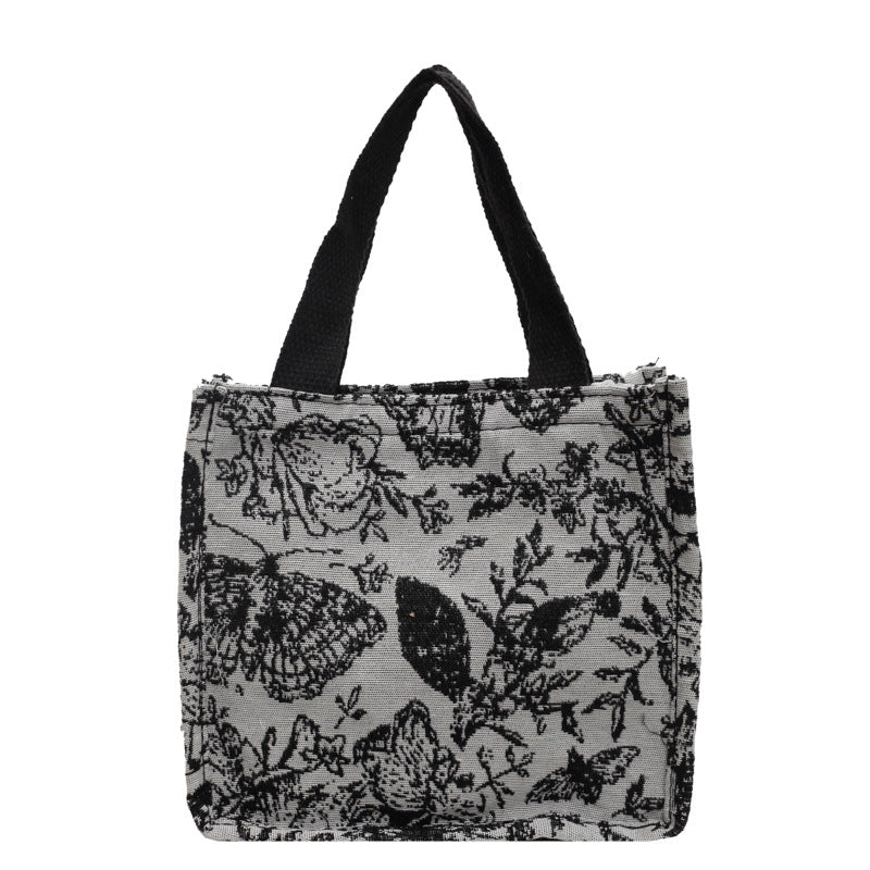 Damen Baumwoll-Canvas-Shopper mit floralen Mustern Nord Taschen