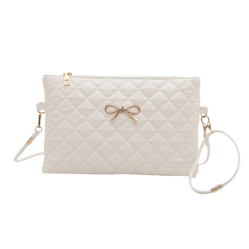 Damen elegante Clutch mit elegantem Steppmuster und zierlichem Schleifenakzent Nord Taschen