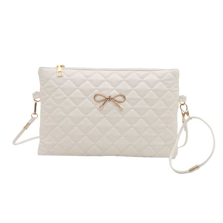 Damen elegante Clutch mit elegantem Steppmuster und zierlichem Schleifenakzent Nord Taschen