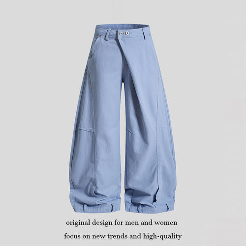 Damen Weite High‑Waist Culotte‑Cargo‑Ballonhose mit Drapierung und verstellbarem Saum Nord Taschen