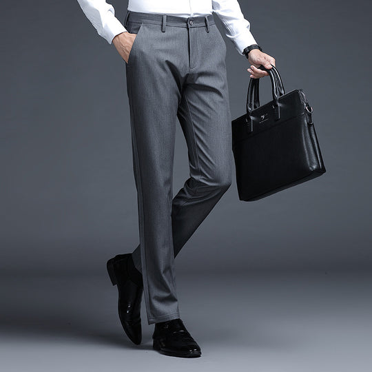 Herren Formelle Slim-Fit Anzughose mit Stretchbund und Bügelfalte Nord Taschen