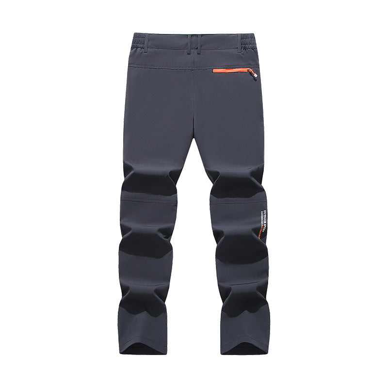 Herren Softshell-Outdoorhose mit verstärkten Kniepartien, Reißverschlusstaschen und elastischem Bund Nord Taschen