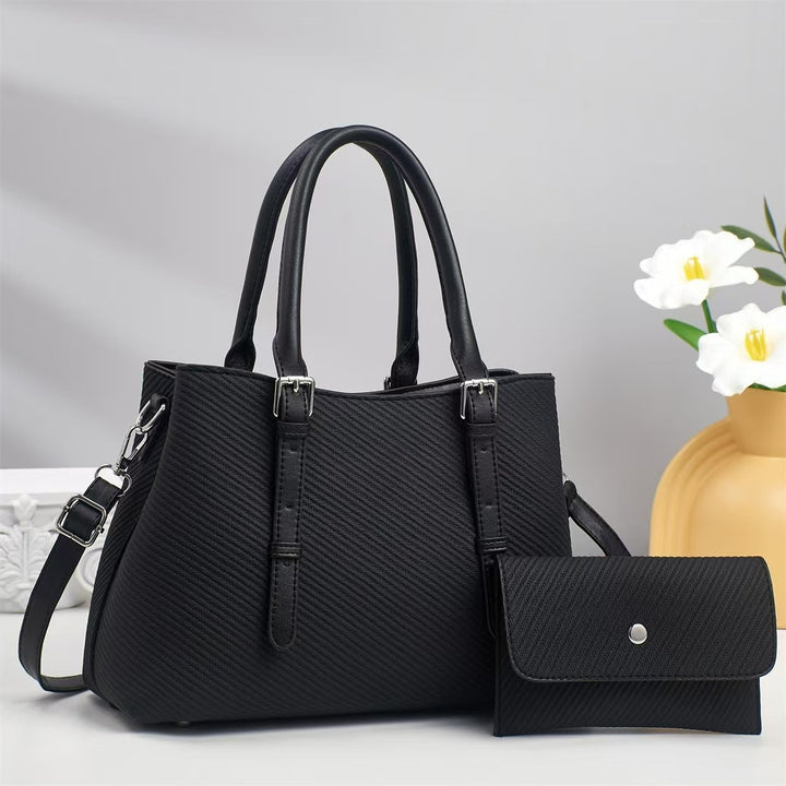 Damen stilvolle Handtasche mit abnehmbarer Clutch Nord Taschen