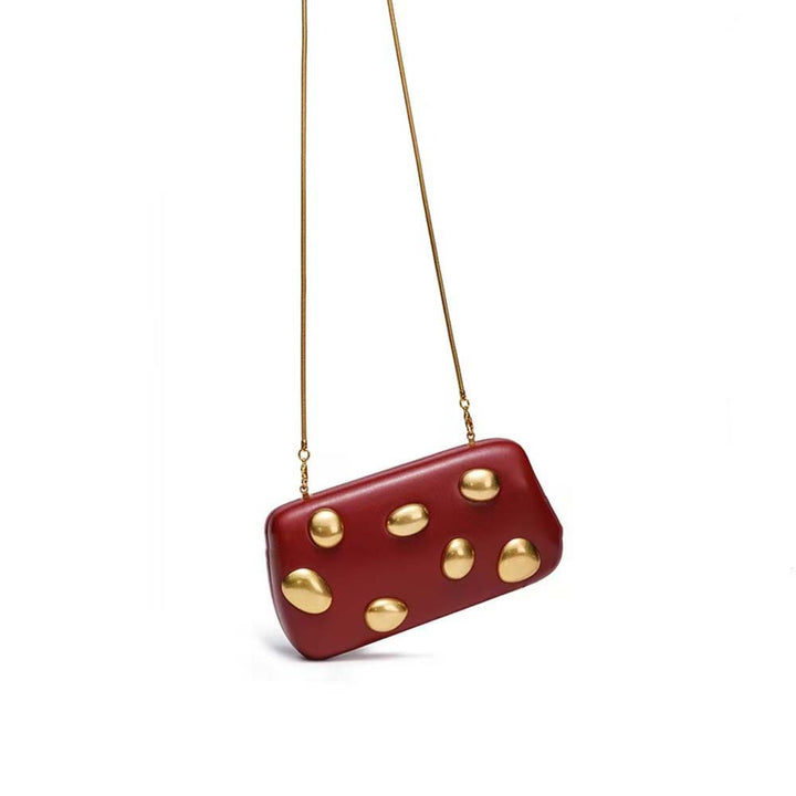 Damen elegante Clutch Tasche mit goldenen Akzenten Nord Taschen