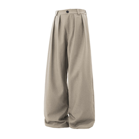 Damen Weite Hochtaillierte Palazzohose mit Bundfalten und Ballonbein Nord Taschen