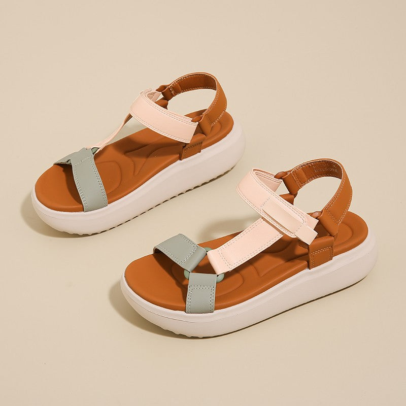 Damen Komfortable Sandalen mit verstellbaren Riemen und dämpfendem Fußbett Nord Taschen