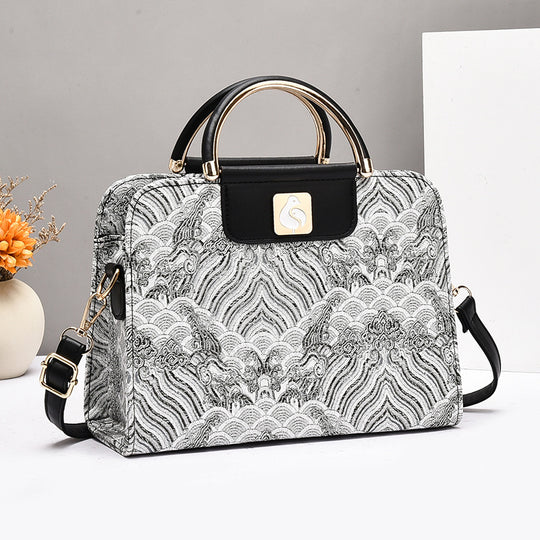 Damen strukturiertes Shopper-Tasche mit verspieltem Design Nord Taschen