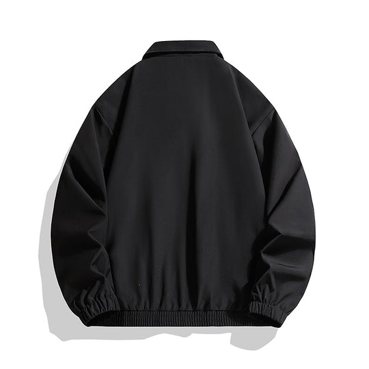 Herren Sportlich-urbane Oversize Bomberjacke mit geripptem Saum, Druckknopfblende & Schulterstreifen Nord Taschen