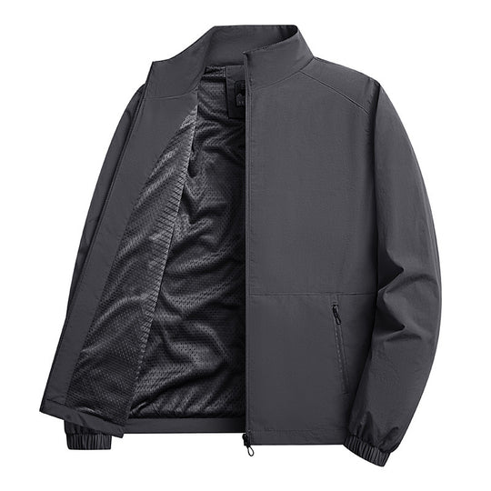 Herren Leichte windabweisende Fleecejacke mit Stehkragen und Reißverschlusstaschen Nord Taschen