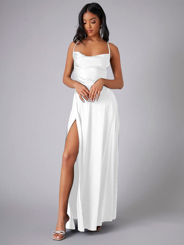 Elegantes Seiden Maxikleid Damen