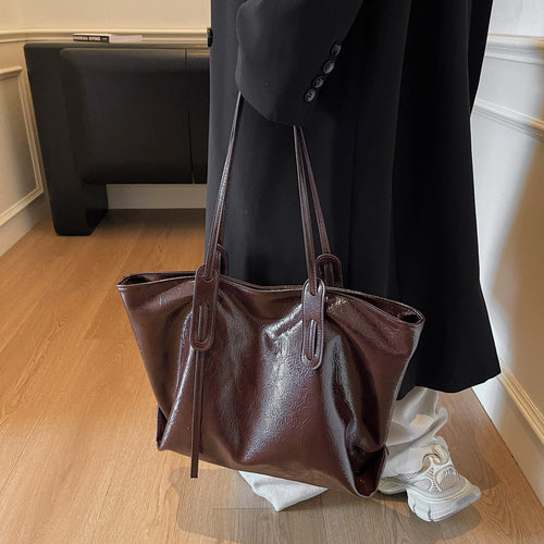 Damen geräumige Shopper-Tasche aus hochwertigem Kunstleder Nord Taschen
