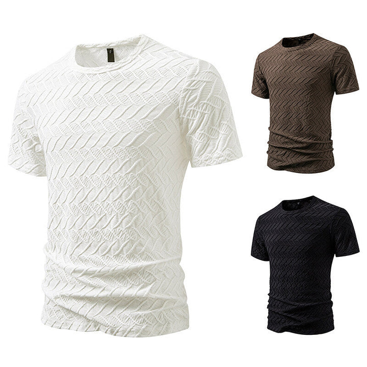 Herren Strukturiertes Kurzarmshirt mit modernem Design