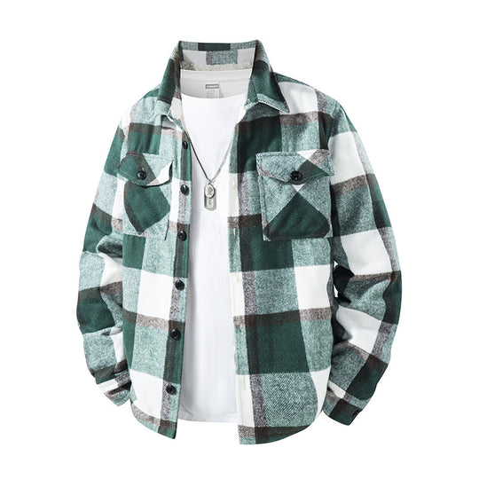Herren Karierte Flanelljacke mit praktischen Taschen Nord Taschen