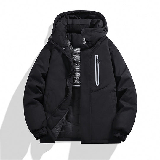 Herren Wattierte Kapuzen‑Winterjacke mit wasserabweisender Membran und verschweißter Brusttasche Nord Taschen