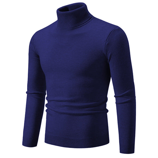 Herren eleganter Rollkragenpullover aus feiner Baumwolle