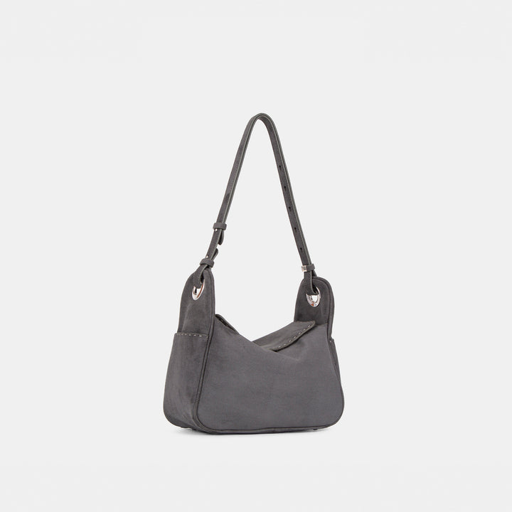 Damen stilvolle Schultertasche aus feinem Wildleder Nord Taschen