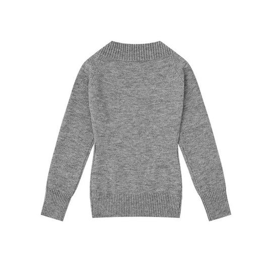 Damen Feinstrickpullover mit tiefem V-Ausschnitt, breitem Ripprand und legerer Passform Nord Taschen