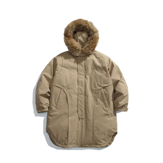 Herren Gefütterter Winterparka mit abnehmbarer Kunstfellkapuze Nord Taschen