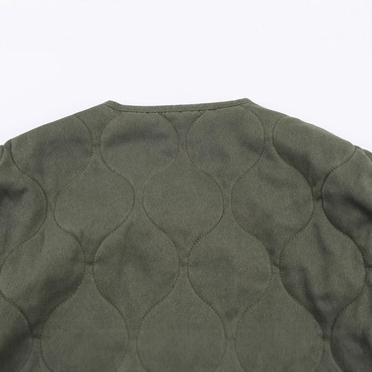 Damen Kurz gesteppte Übergangsjacke mit Rundhalsausschnitt, Tunnelzugtaillierung und verdeckter Reißverschlussleiste Nord Taschen