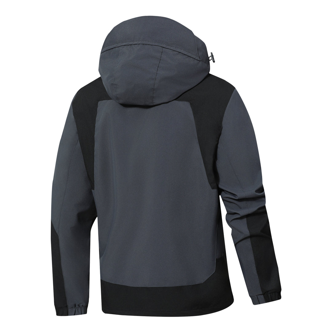 Herren Wasserdichte Softshell-Outdoorjacke mit Kapuze, Ärmel-Reißverschlusstasche und winddichter Membran Nord Taschen