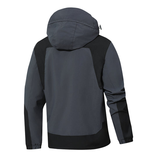 Herren Wasserdichte Softshell-Outdoorjacke mit Kapuze, Ärmel-Reißverschlusstasche und winddichter Membran Nord Taschen