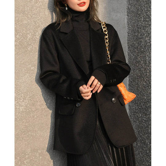 Damen Eleganter Langblazer mit doppelter Knopfleiste Nord Taschen