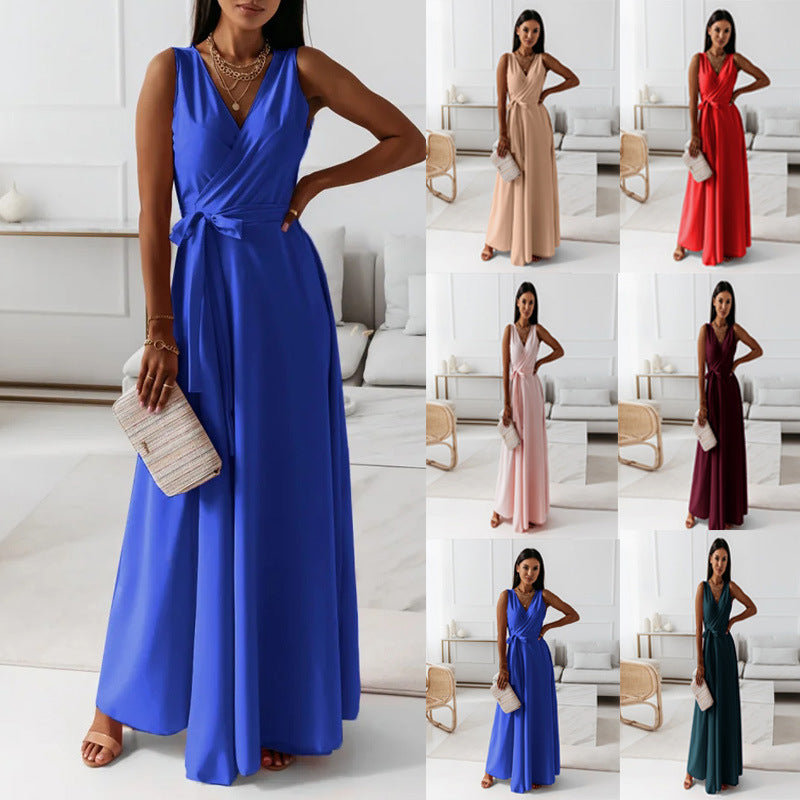 Damen Elegantes Wickelkleid mit verlängertem Saum Nord Taschen
