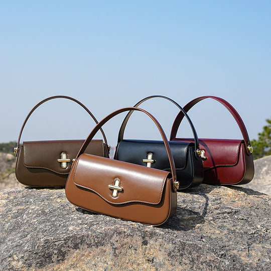 Damen elegante Umhängetasche mit feinem Leder und goldenen Akzenten Nord Taschen