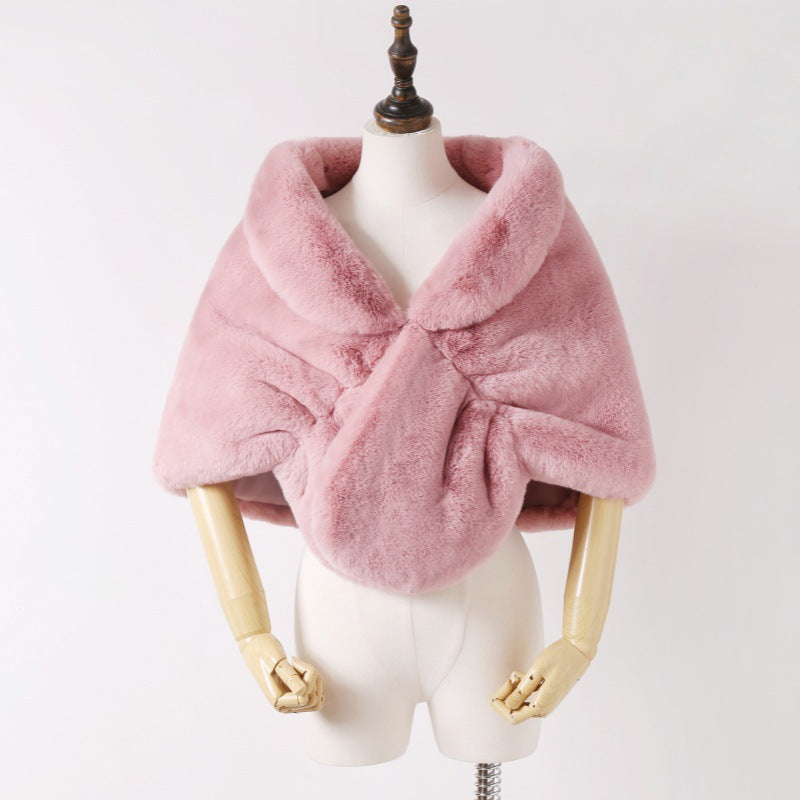 Damen Kapuzen‑Capelet aus luxuriösem Kunstpelz mit kurzem Bolero‑Schnitt Nord Taschen