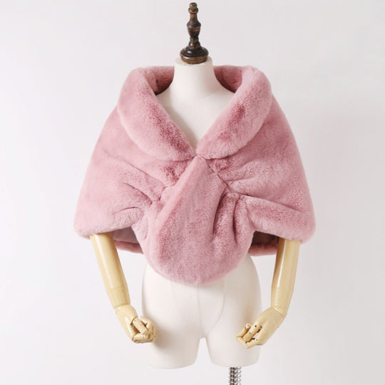 Damen Kapuzen‑Capelet aus luxuriösem Kunstpelz mit kurzem Bolero‑Schnitt Nord Taschen