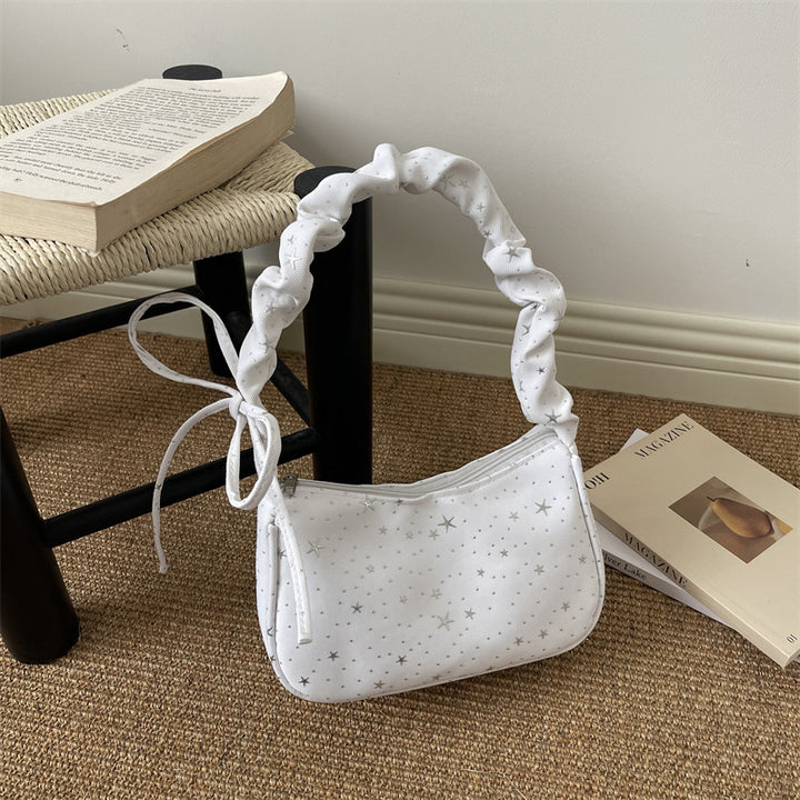 Damen modische Handtasche mit Sternenmotiv und gerafftem Trageriemen Nord Taschen