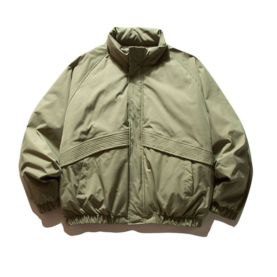 Herren Wattierter Boxy-Bomber mit hohem Stehkragen und elastischem Saum Nord Taschen