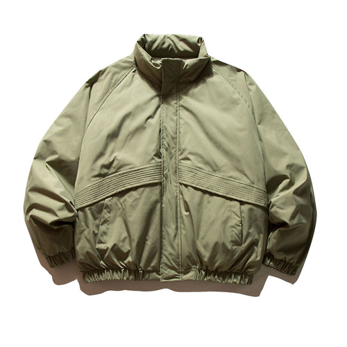 Herren Wattierter Boxy-Bomber mit hohem Stehkragen und elastischem Saum Nord Taschen
