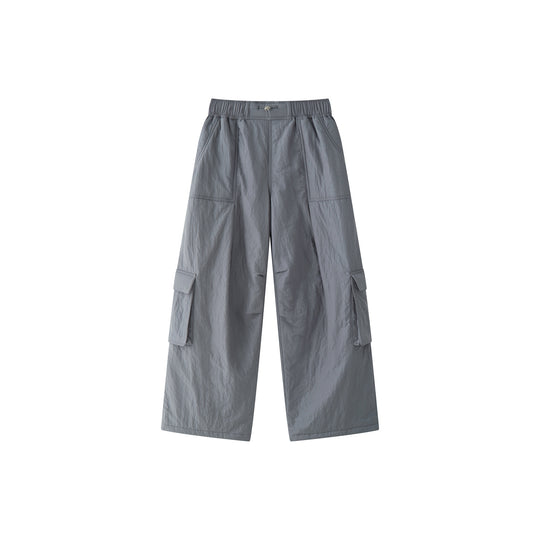 Damen Weite High‑Waist Cargo‑Palazzo‑Hose mit aufgesetzten Klappentaschen Nord Taschen
