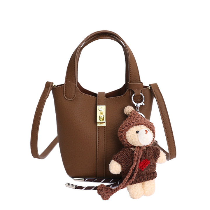 Damen Mini-Handtasche mit verspieltem Tieranhänger Nord Taschen