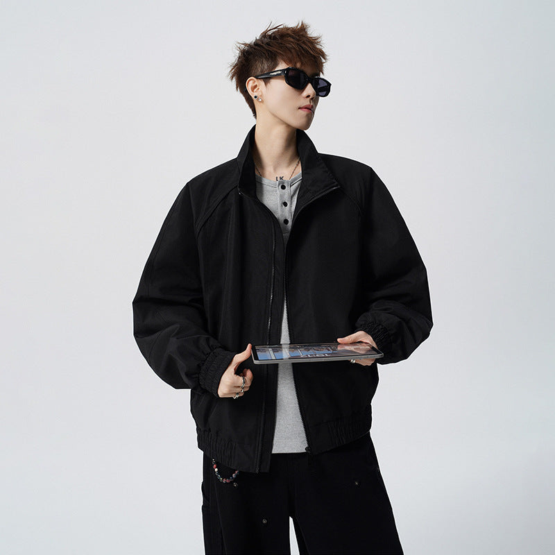Unisex Oversized Windjacke mit Stehkragen und Raglanärmeln Nord Taschen