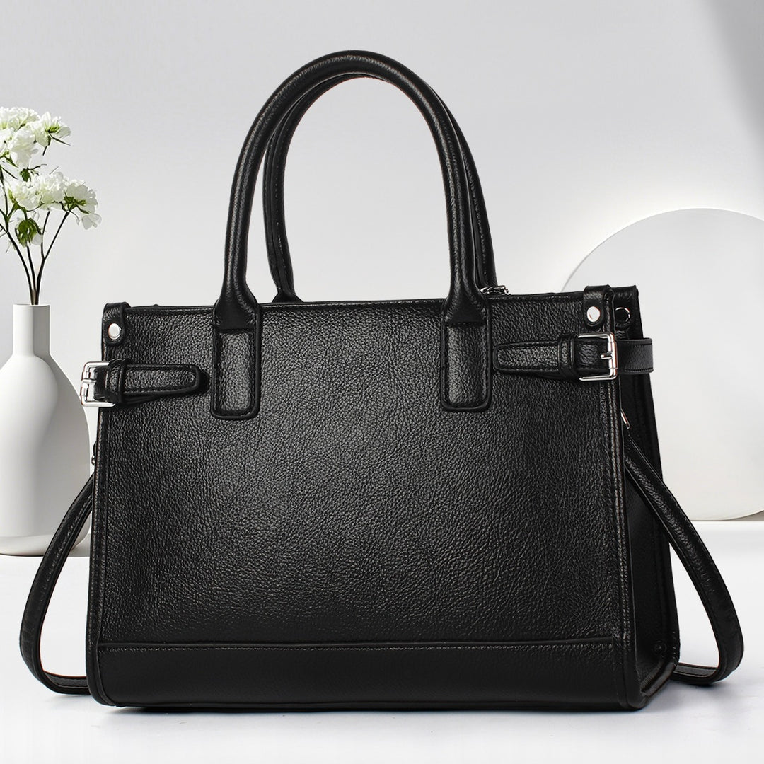 Damen Handtasche mit feiner teksturierter Oberfläche und abnehmbarem Schulterriemen Nord Taschen