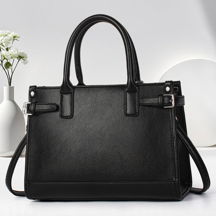 Damen Handtasche mit feiner teksturierter Oberfläche und abnehmbarem Schulterriemen Nord Taschen
