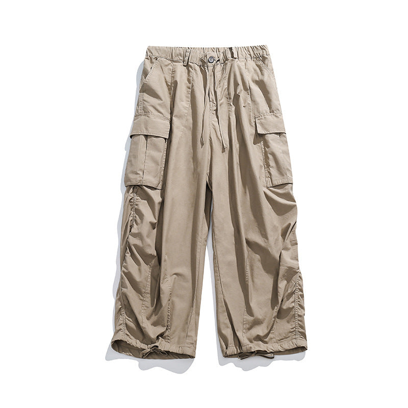 Unisex Weite Cargo-Hose mit Tunnelzugbund, großen Pattentaschen und verstellbarem Saum Nord Taschen