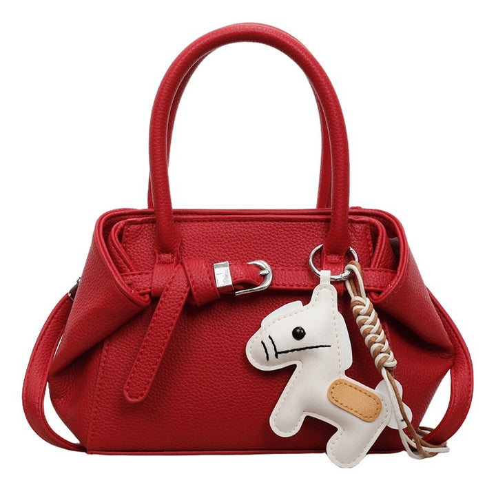 Damen stilvolle Handtasche mit charmantem Anhänger Nord Taschen